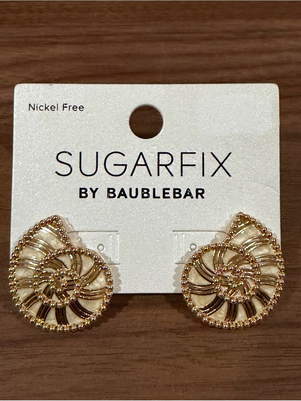 Sugar fix BaubleBar Seashell Earrings NWT
